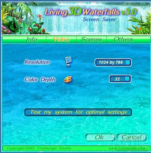 Living 3D Waterfalls,屏幕保护