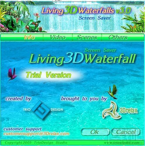 Living 3D Waterfalls,屏幕保护